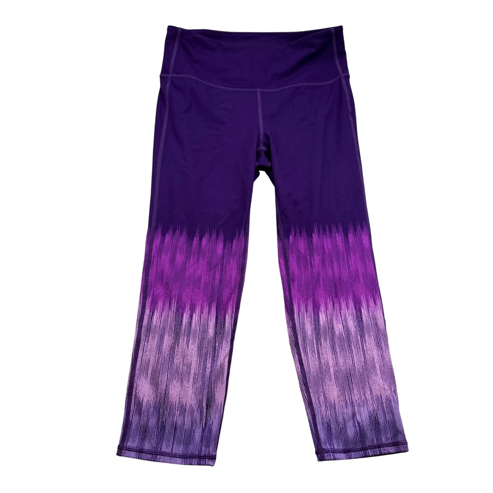 Athleta Purple Ombre Ikat Cropped Leggings Size S Activewear Yoga Pants